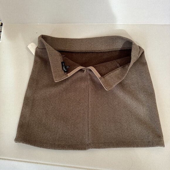 Women's Mini Skirt Polyester Light Brown Khaki - Picture 3 of 10